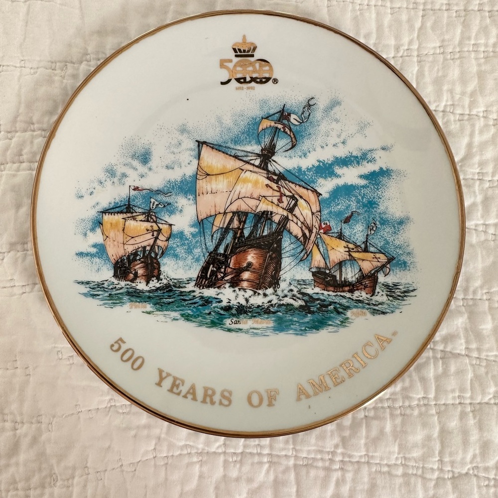 Christopher Columbus Bicentennial collectors plate.